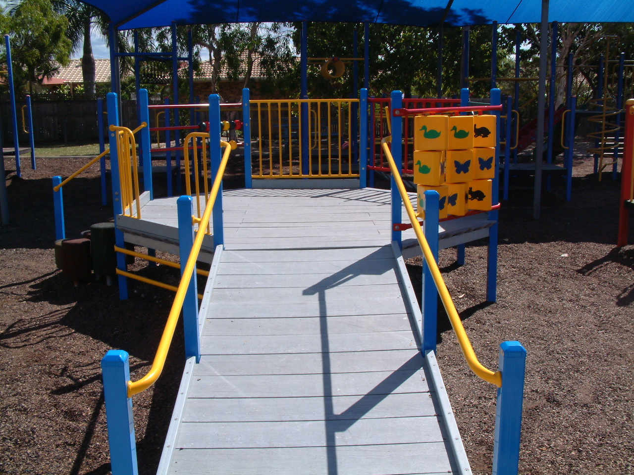 Ramp access playground